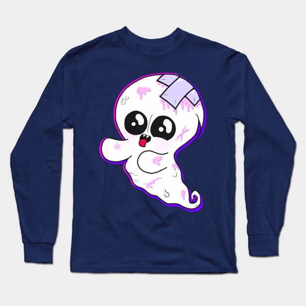 Pastel Ghost Long Sleeve T-Shirt by Greynvi